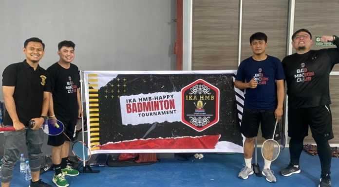 Rayakan HUT ke-2, IKA HMB Gelar Happy Badminton Tournament