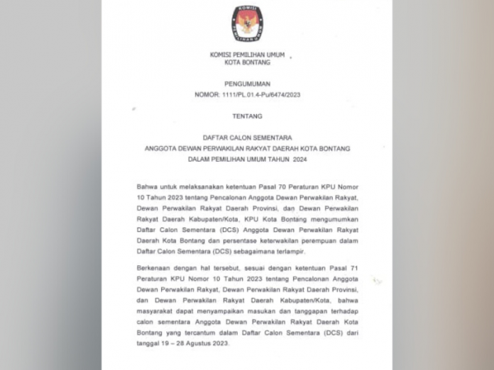Resmi, Daftar Lengkap Calon Anggota DPRD Bontang Pemilu 2024