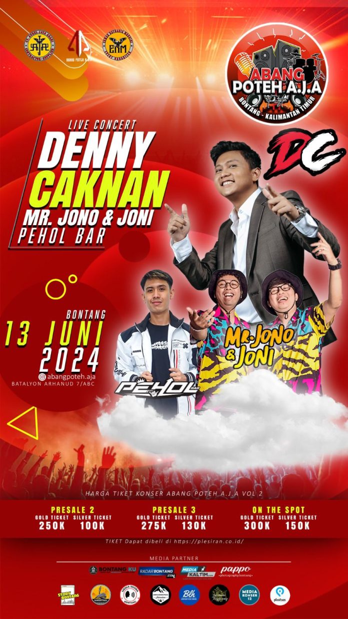 Hadirkan Denny Caknan, Konser Abang Poteh A.J.A Volume 2 Dilaksanakan 13 Juni 2024 Mendatang