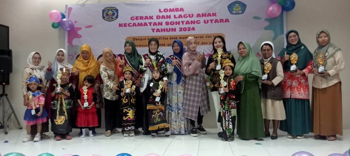 Diikuti 9 TK dan 6 KB, Kecamatan Bontang Utara Gelar Lomba Gerak dan Lagu Anak