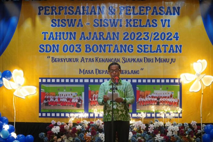 Pelepasan Siswa-Siswi di SDN 003 Bontang Selatan, Bahauddin: Jangan Berhenti Mengejar Cita-cita