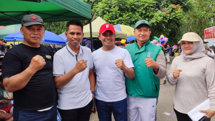 Tukar Pikiran dengan Pelaku UMKM, Bapaslon Sutomo-Nasrullah Kunjungi Sunday Market