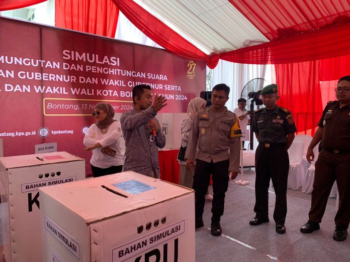 KPU Bontang Gelar Simulasi Pemungutan dan Perhitungan Suara di Pemilihan Serentak 2024