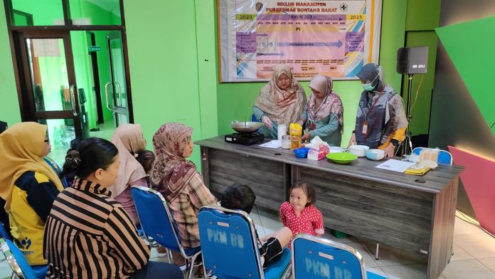 Puskesmas Bontang Barat Challenge Ibu Naikkan Berat Badan Bayi Berisiko Stunting