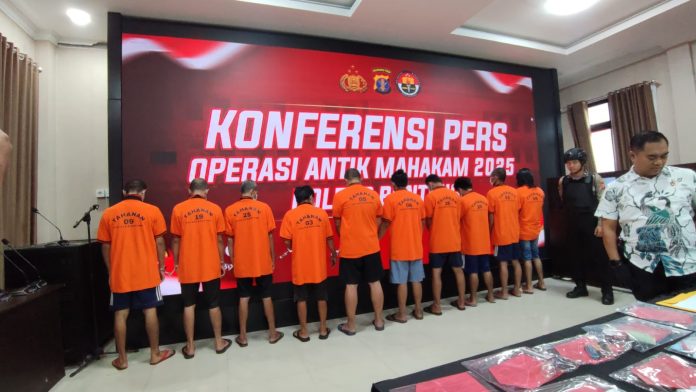 Polres Bontang Ungkap 8 Kasus Narkoba, 10 Tersangka Diamankan