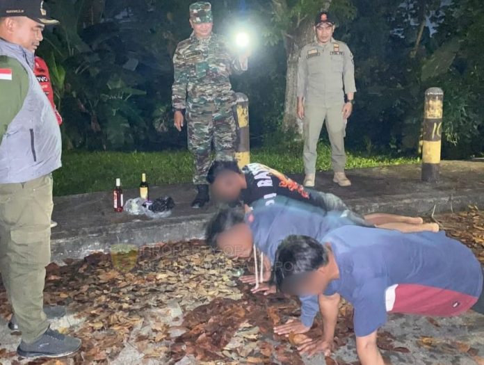 Patroli Gabungan Trantibum di Wilayah Satimpo, Amankan Remaja Hendak Mabuk-mabukan