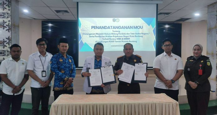 Minimalisir Potensi Hukum Tata Kelola Pengadaan dan Jasa, RSUD dan Kejari Tandatangani MoU Terkait Hukum Bidang Pendataan dan TUN