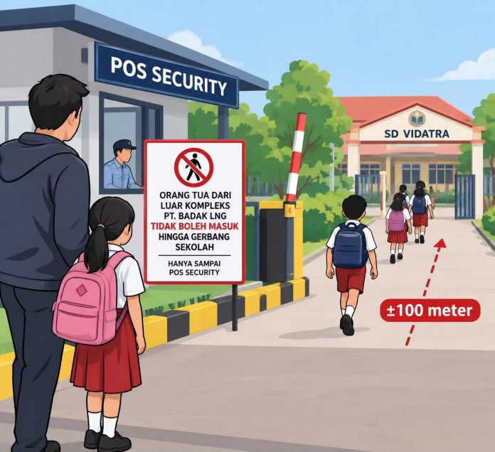 Dilarang Masuk hingga Gerbang Sekolah, Siswa SD Vidatra Harus Jalan 100 Meter dari Pos Security